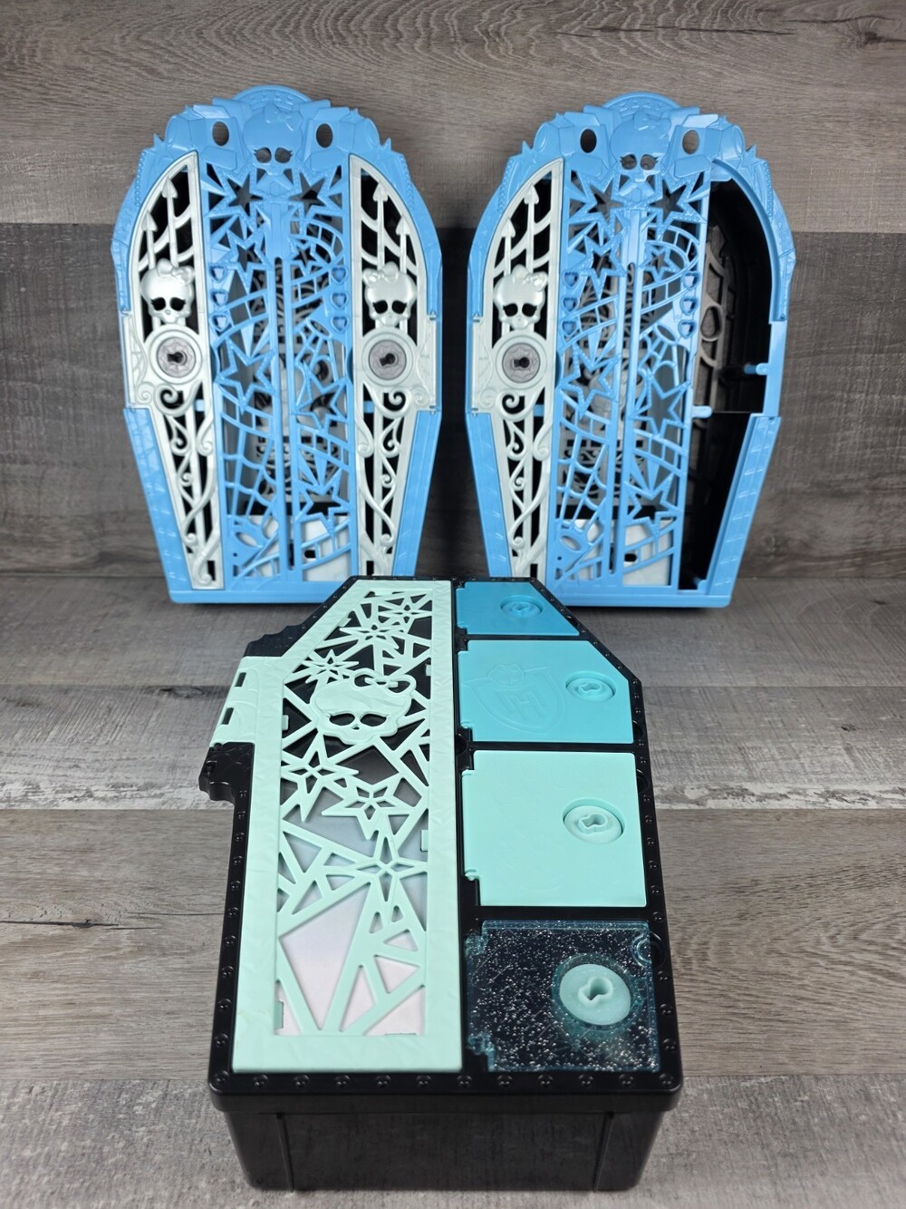 Monster High Skulltimate Secrets Coffin Lockers Lot of 3 Storage Cases b187